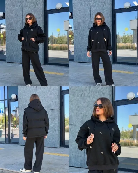 Костюм-тройка Chrome Hearts, хлопок на флисе — фото 5