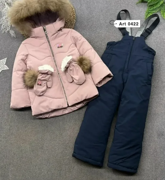 Костюм зимний с мембраной и натуральным мехом енота — фото 5