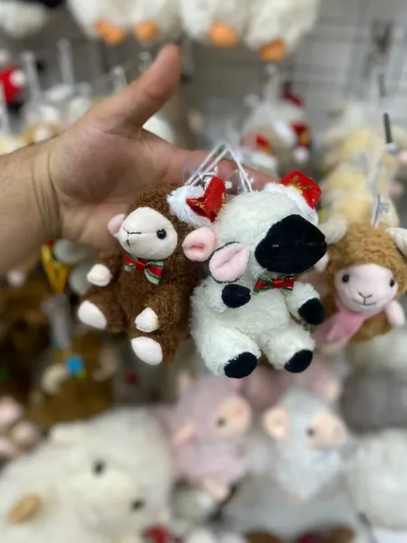 Мягкая игрушка овечка брелки новогодние — фото 5