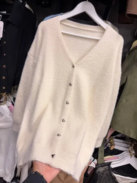 Кардиган из ангоры 70 шерсть 28 спандекс — фото 9