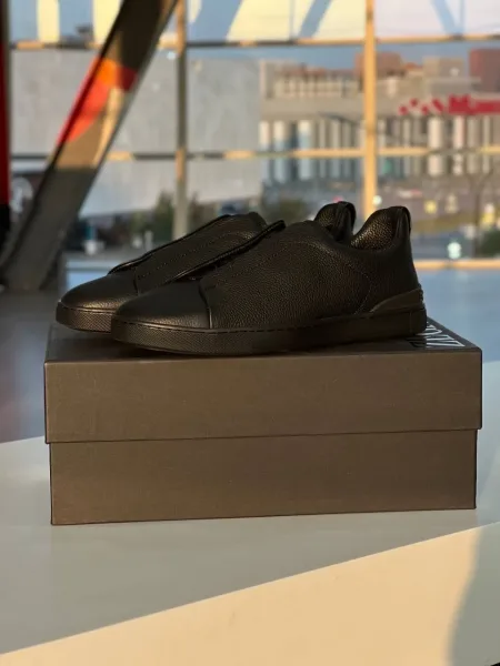 Слипоны Zegna кожаные — фото 6