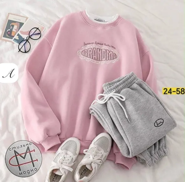 Тёплый и удобный костюм из мягкого флиса с начёсом, подходит — фото 2