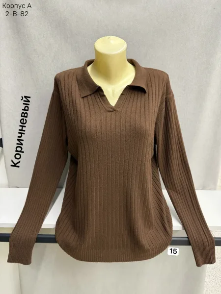 Свитер женский из смесового материала с содержанием кашемира и эластана — фото 1