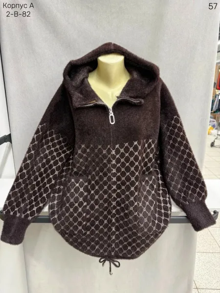 Кардиган женский из меха альпака — фото 1
