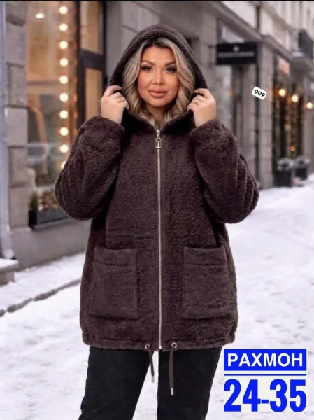 Кардиган альпака с капюшоном отличное качество — фото 3
