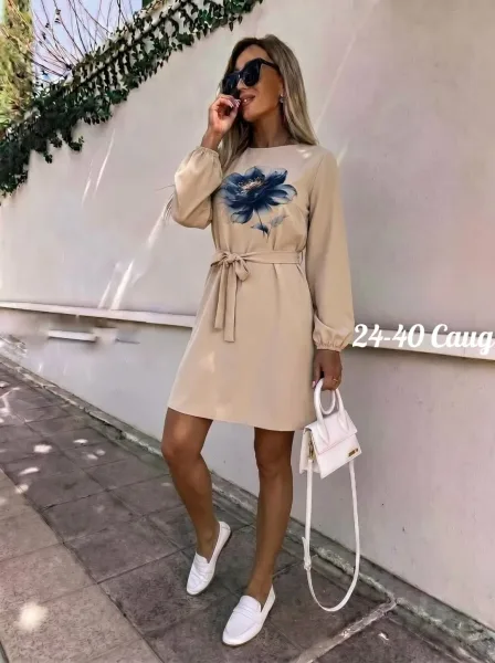 Платье из ткани прада — фото 3