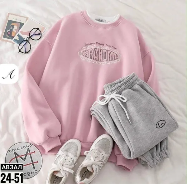 Тёплый и удобный костюм из мягкого флиса с начёсом, подходит — фото 3
