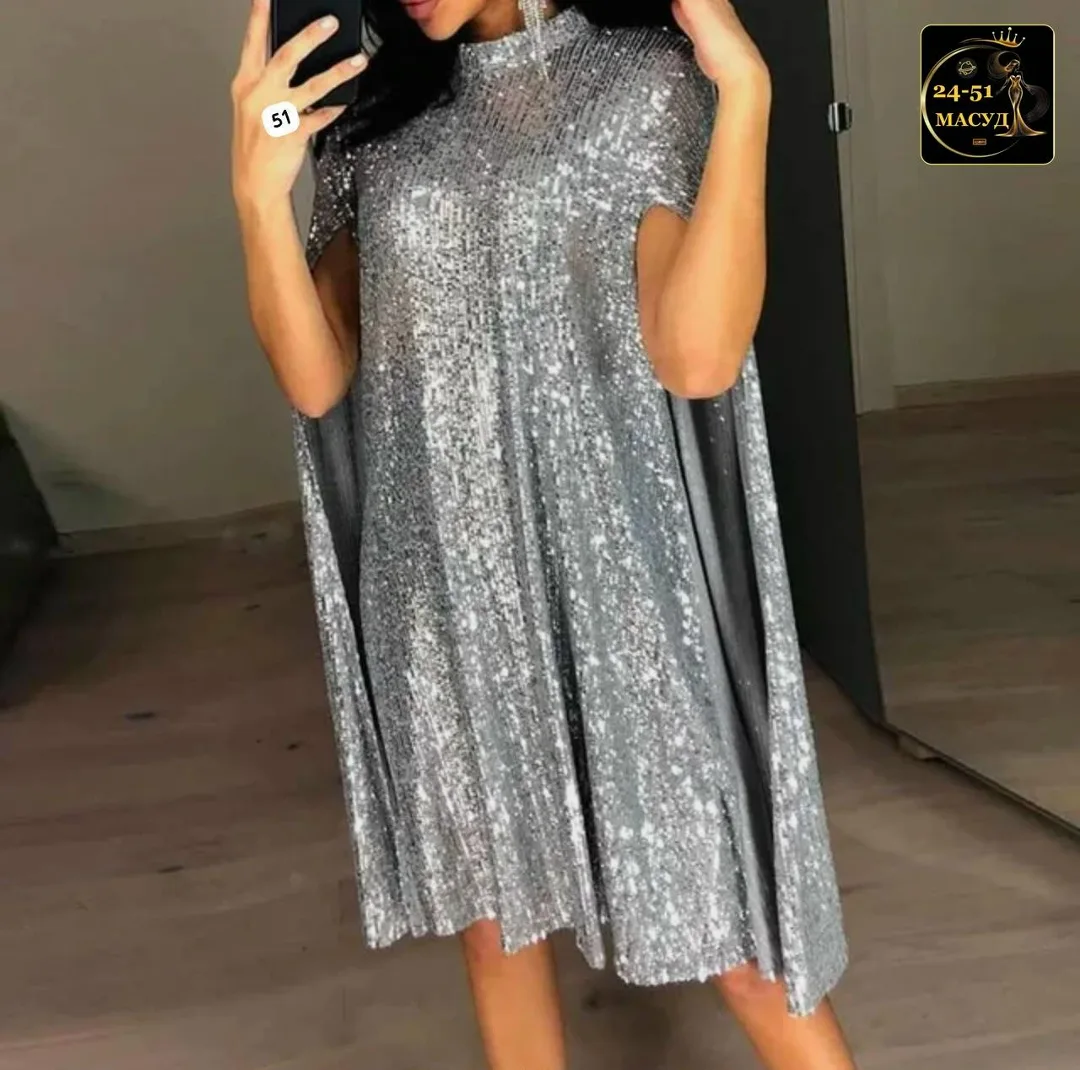 Платье из пайетки с подкладкой, идеальная посадка по фигуре — фото 7