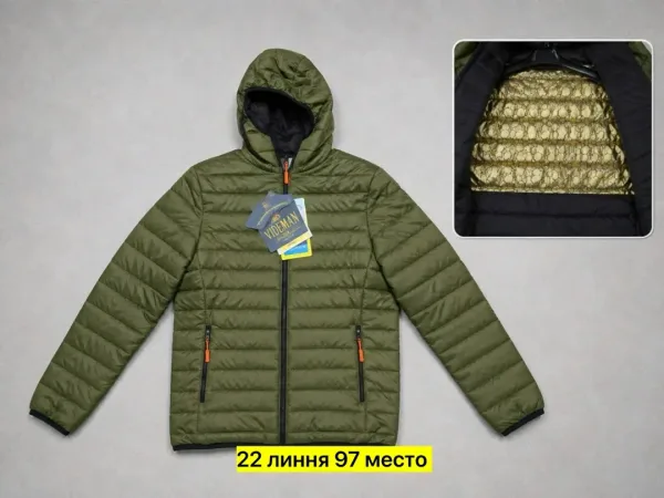 Куртка для мужчин из полиэстера с утеплителем холлофайбер — фото 1