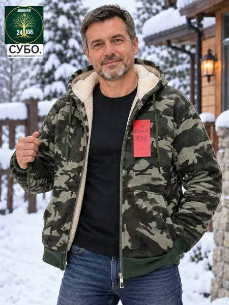 Утеплённая флисовая Толстовка С мехом прямо зима — фото 1