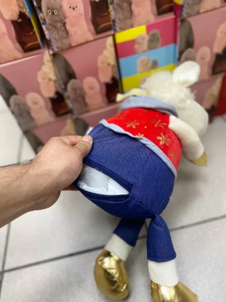 Мягкая игрушка конфетница барашка — фото 3