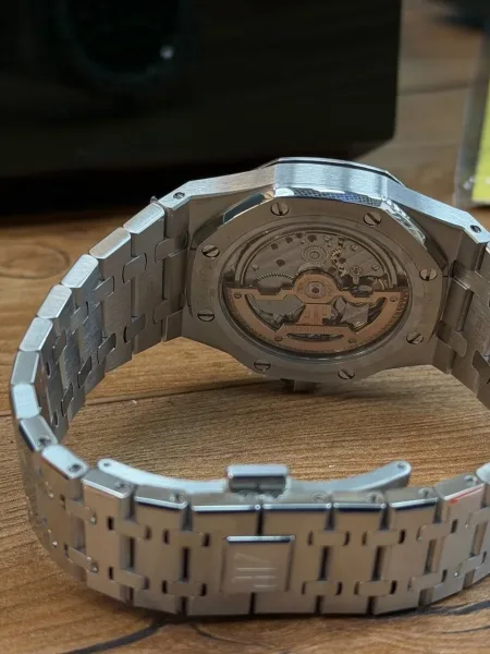 Часы в стиле Audemars Piguet Royal Oak Jumbo 15202ST, синий металл — фото 9
