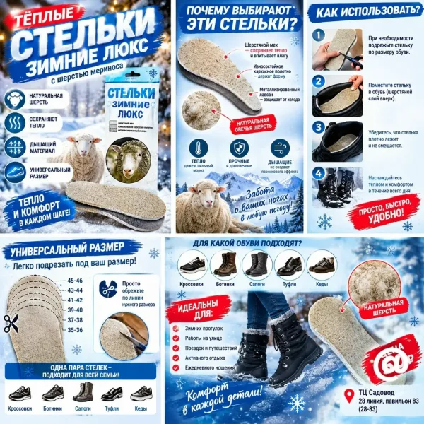 Подходят для ботинок, сапог, кроссовок и туфель