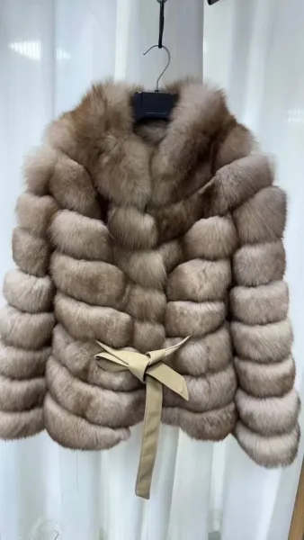 Натуральная шуба из песца — фото 4