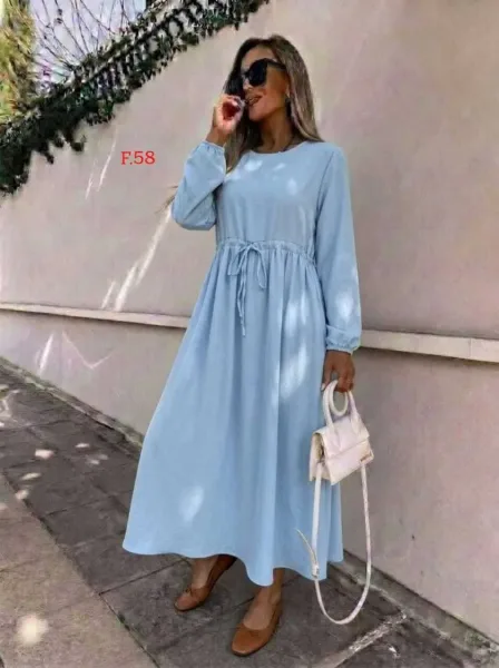 Платье удлинённое нежное — фото 1