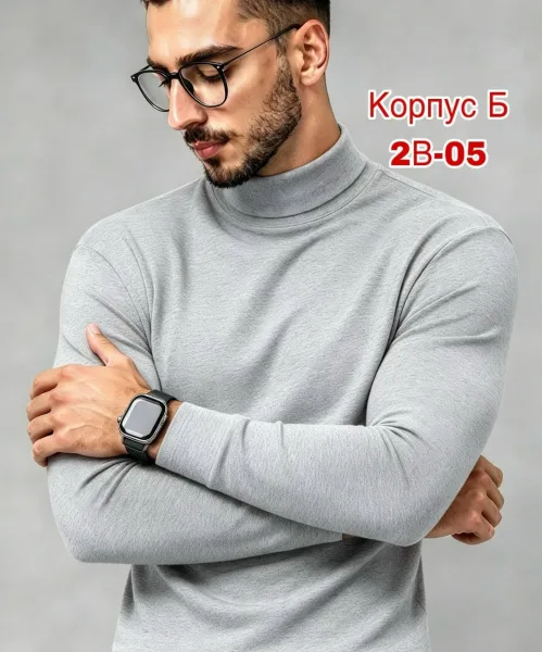 Теплая водолазка из флиса с начесом, подходит для повседневного ношения — фото 6