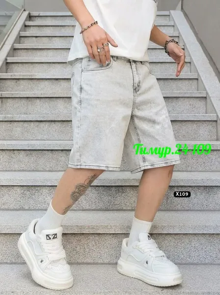 Шорты из джинсовой ткани — фото 3