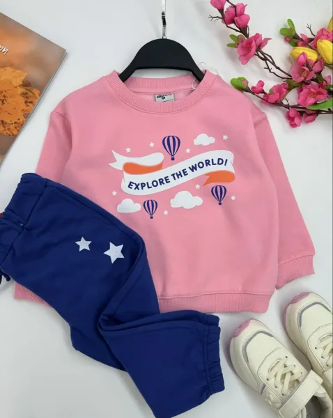 Костюм из трехнитки с начесом, подходит для девочки 2–7 лет — фото 6