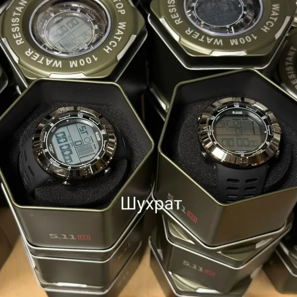 Тактические часы модели 5.11 в цветах оливковый — фото 1