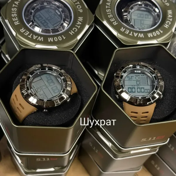 Тактические часы модели 5.11 в цветах оливковый — фото 2