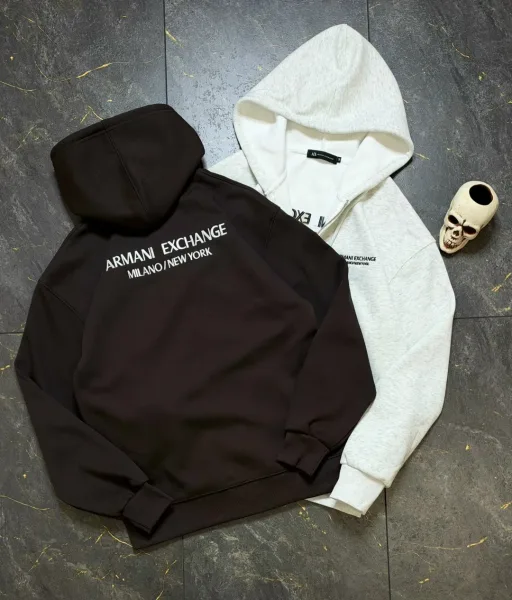 Тёплые зип-худи Armani комфорт и стиль на каждый день — фото 8