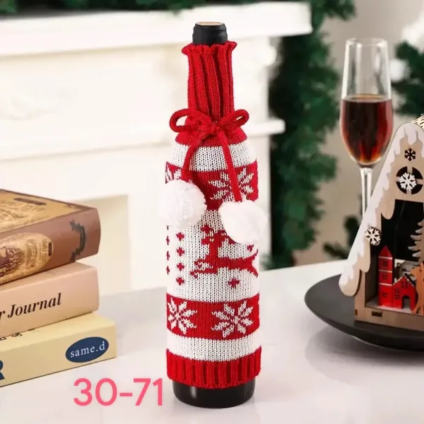 Праздничный чехол бутылки новогодние украшение — фото 4
