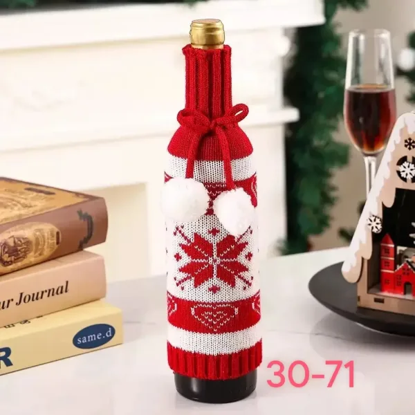 Праздничный чехол бутылки новогодние украшение — фото 5