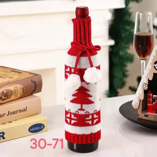Праздничный чехол бутылки новогодние украшение — фото 6