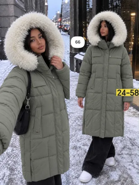 Тёплая куртка с мягким мехом для уюта и стиля — фото 4