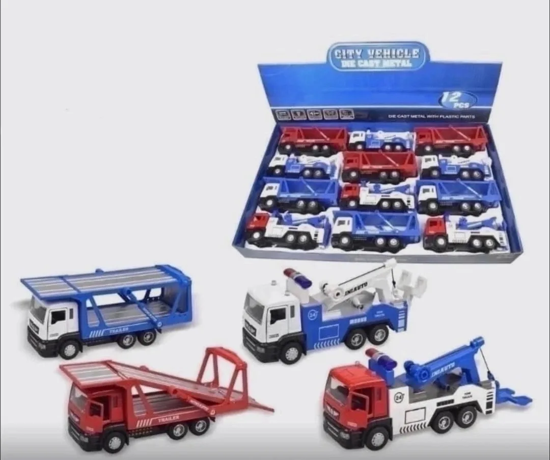 Игровой набор с реалистичным металлическим автотранспортёром — фото 1
