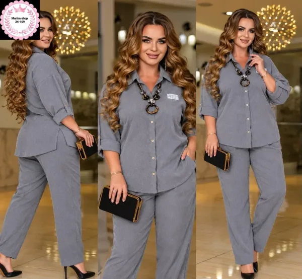 Костюм двойка из мягкой ткани микро — фото 1