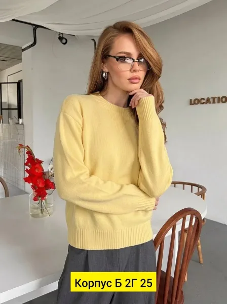 Однотонная кофта из натурального кашемира — фото 9