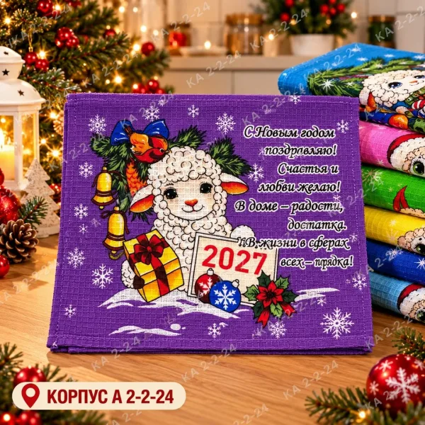 Набор вафельных полотенец из хлопка — фото 3