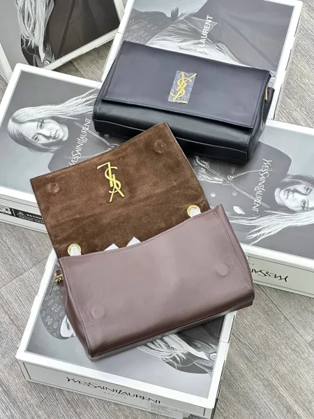 YSL Женская сумка из кожи и натуральной замши — фото 4