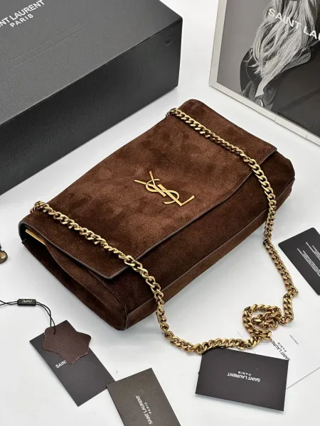 YSL Женская сумка из кожи и натуральной замши — фото 8