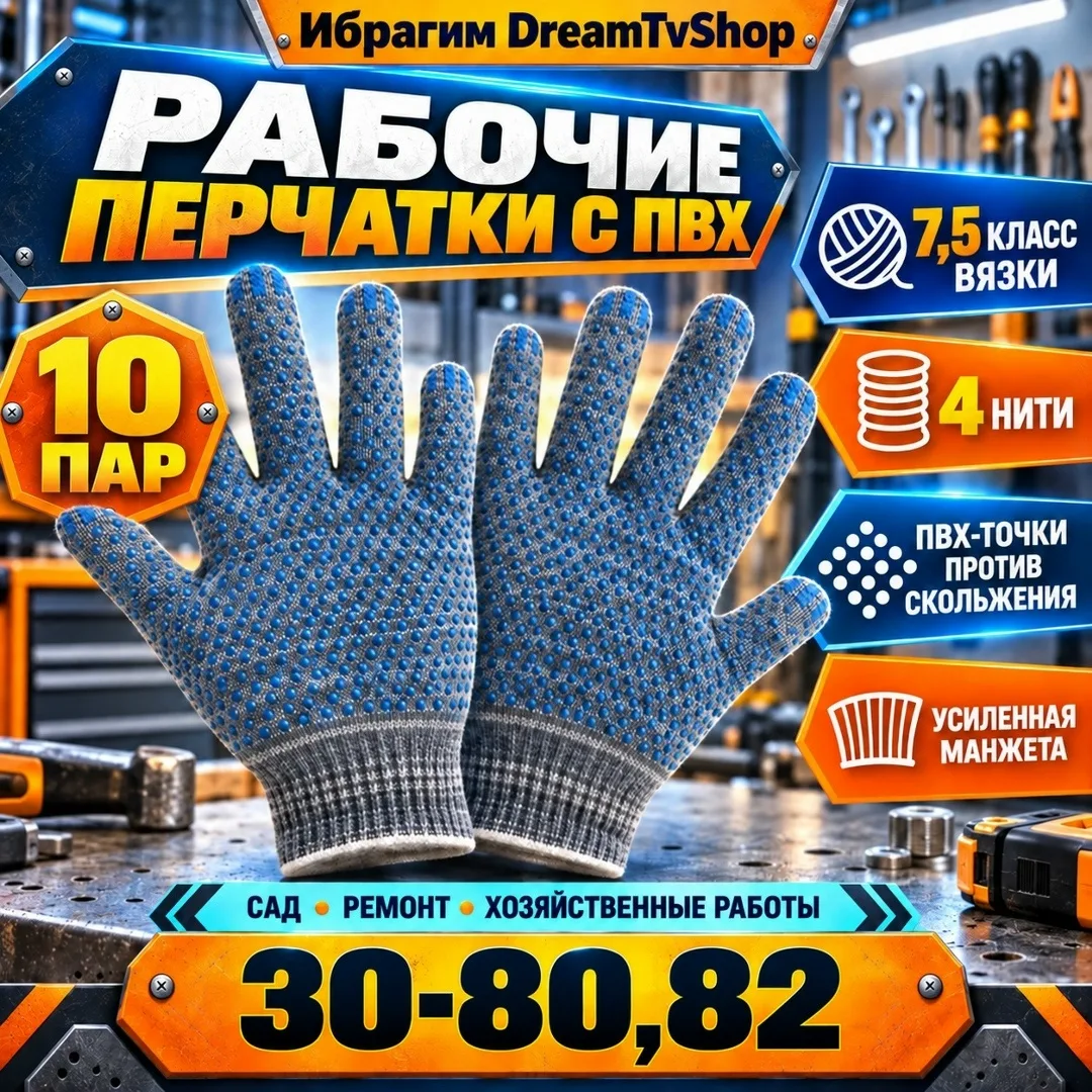 Удобные перчатки для садовых, ремонтных, строительных и хозяйственных работ — фото 1