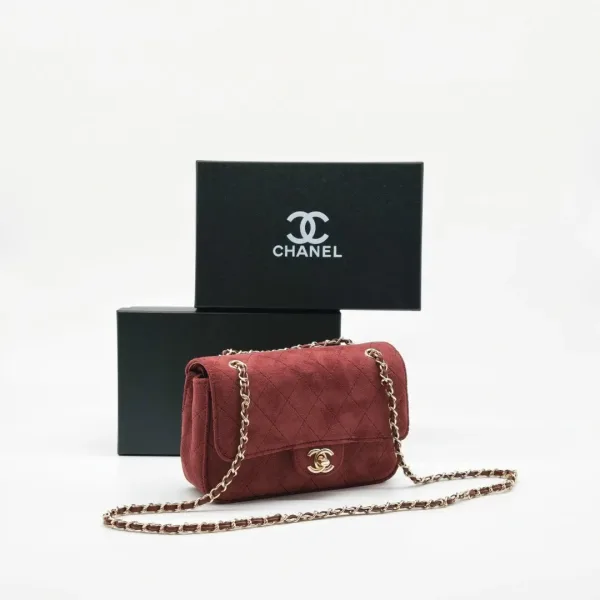 Сумка CHANEL, замша — фото 6