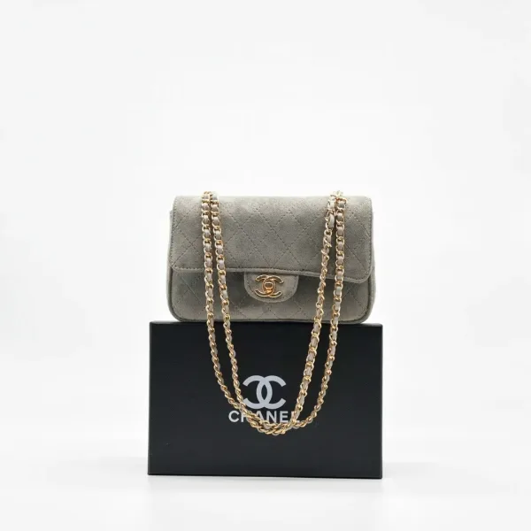 Сумка CHANEL, замша — фото 6