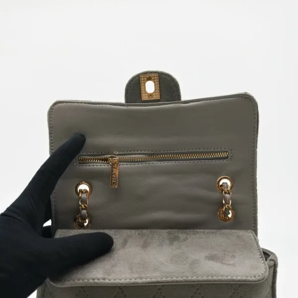 Сумка CHANEL, замша — фото 8