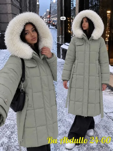Тёплая куртка с мягким мехом для уюта и стиля — фото 1