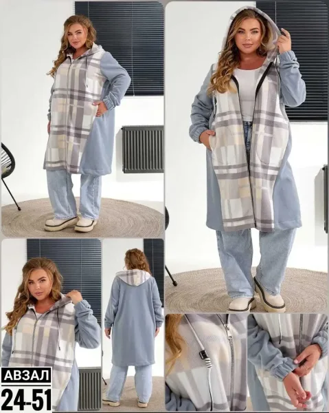 Теплый кардиган из смеси флиса и кашемира — фото 3