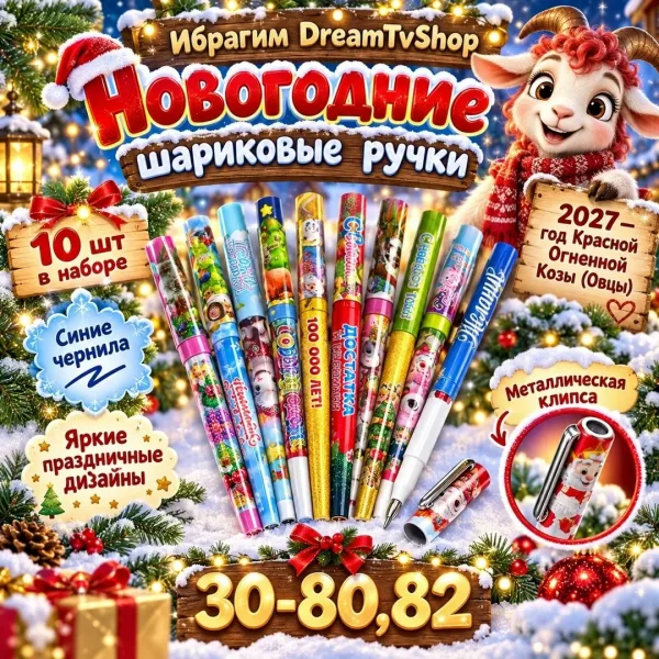 Новогодние шариковые ручки 250 — фото 1