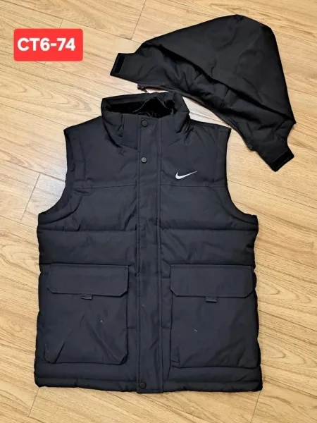Жилетка мужская зимняя с вышитым логотипом Nike — фото 4