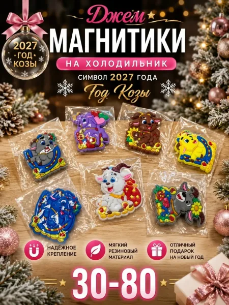 Магнитики на холодильник — символ 2027 года — фото 1
