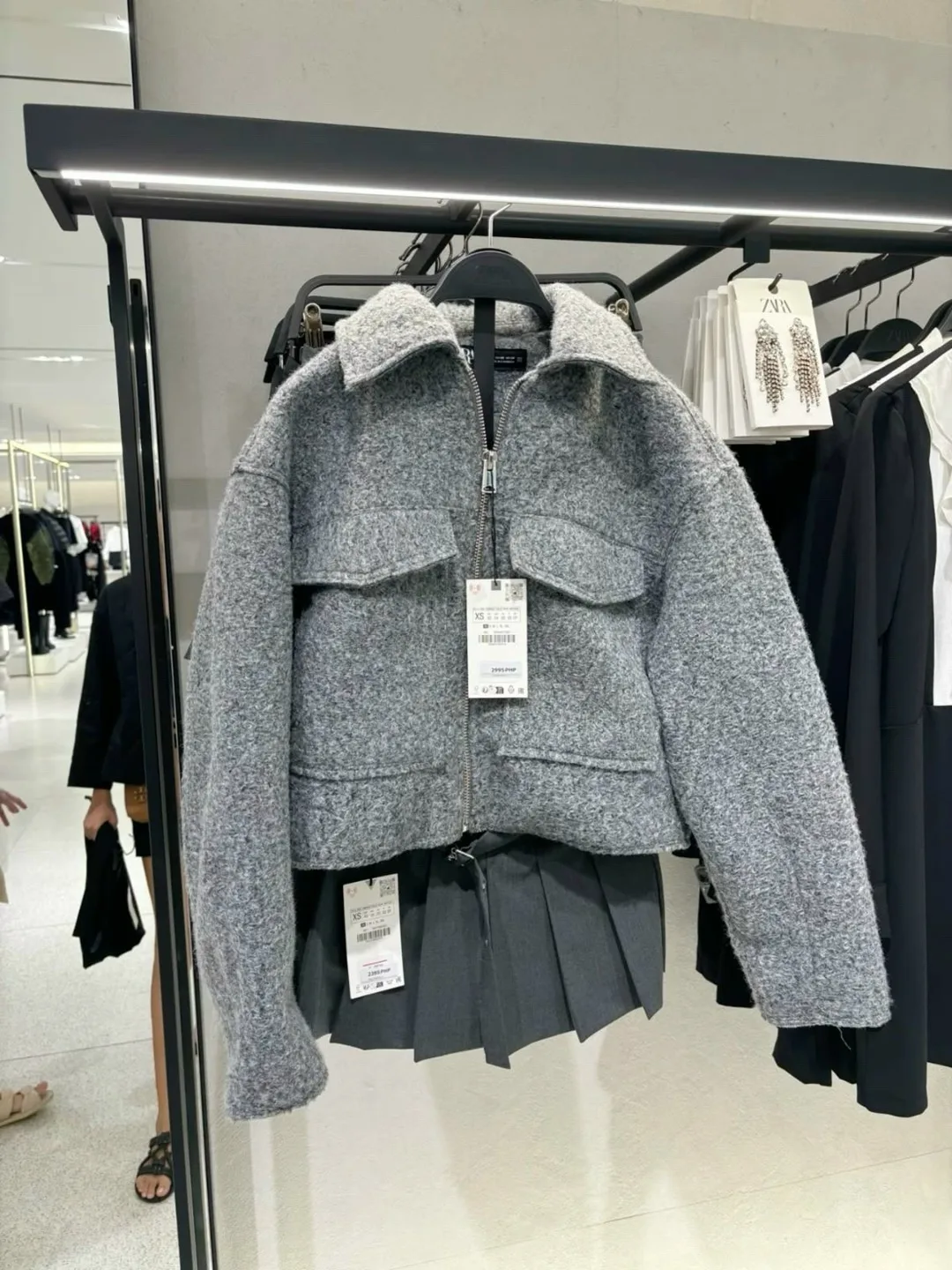 Бомбер шерстяной в стиле ZARA — фото 7