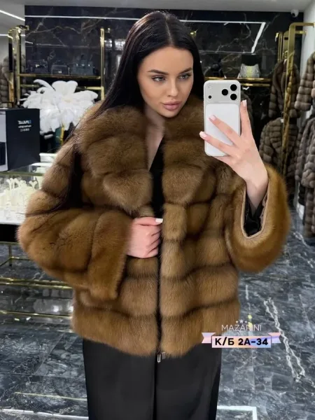 Шуба женская из искусственного меха — фото 4