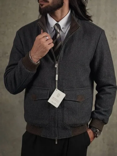 Brunello Cucinelli куртка из кашемира и шерсти — фото 2