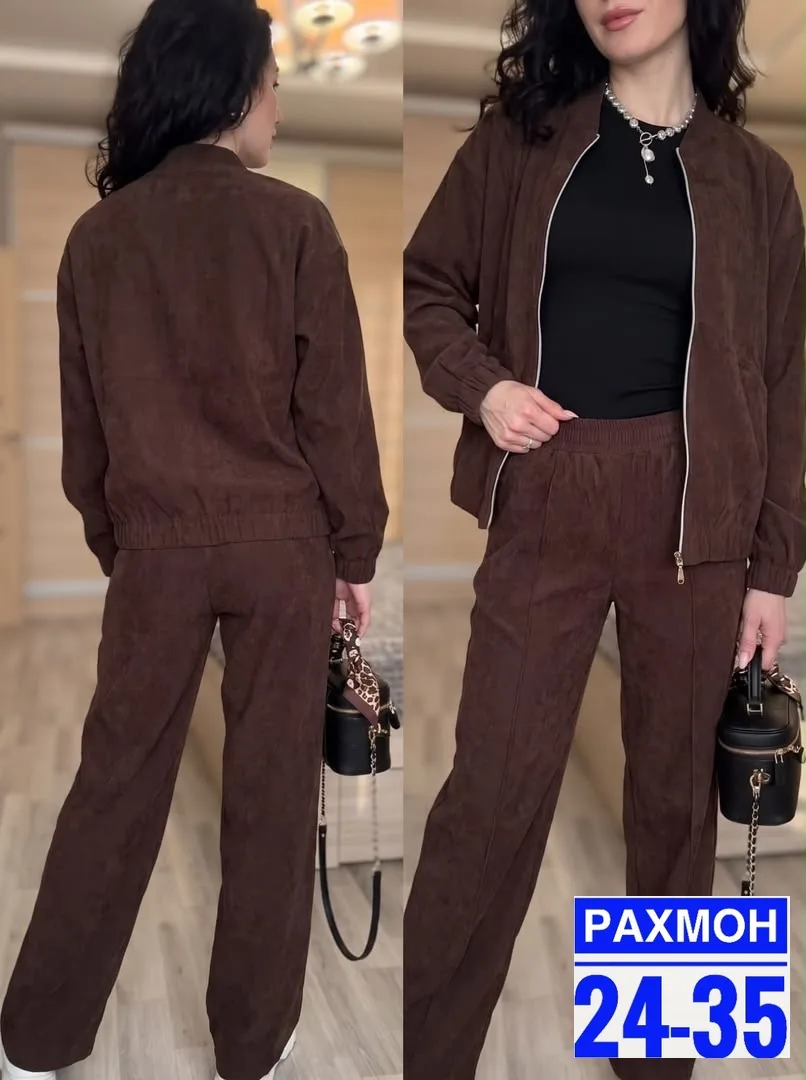 Костюм двойка из вельвета — фото 1