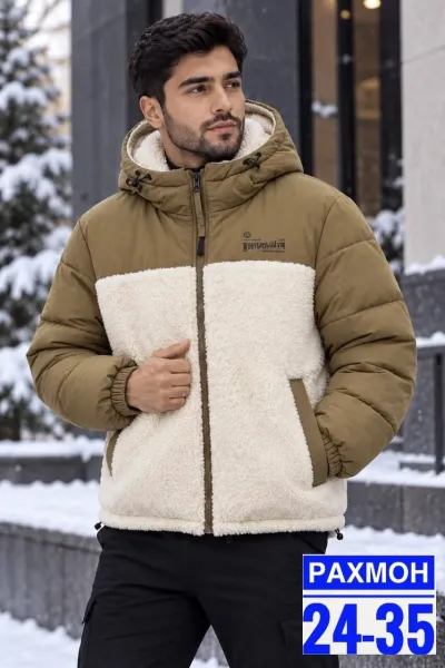 Мужская зимняя куртка из холлофайбера — фото 1