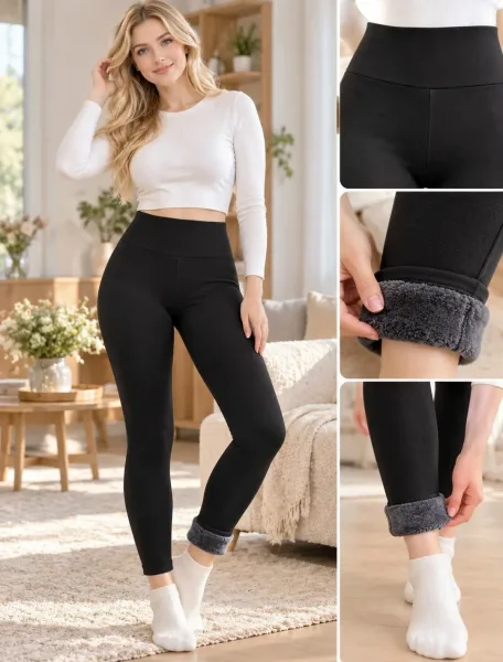 Леггинсы утеплённые на флисе — фото 1